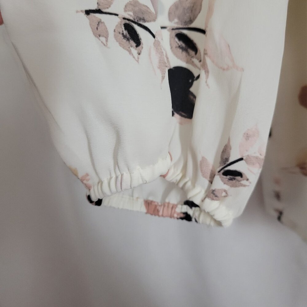 NEW Frazzle Blouse Top XL BOHO Peasant Flowy Floral Cottagecore balloon slv NWT - Picture 5 of 11